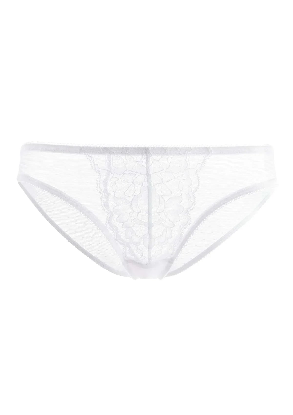 Enchante White Lace Bikini Underwear - HSIA
