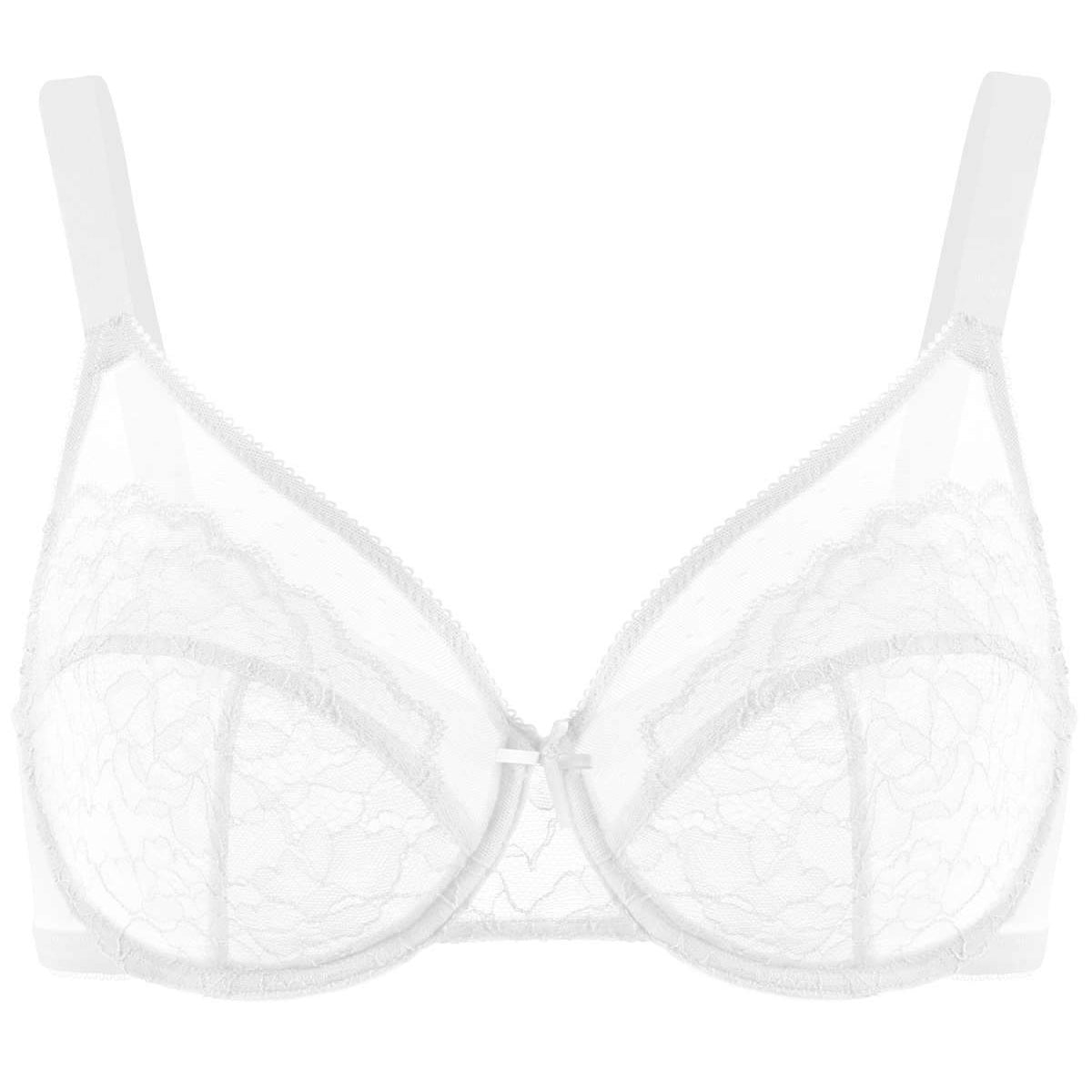 (Cardi B recommends)Enchante White Lace Underwire Bra - HSIA