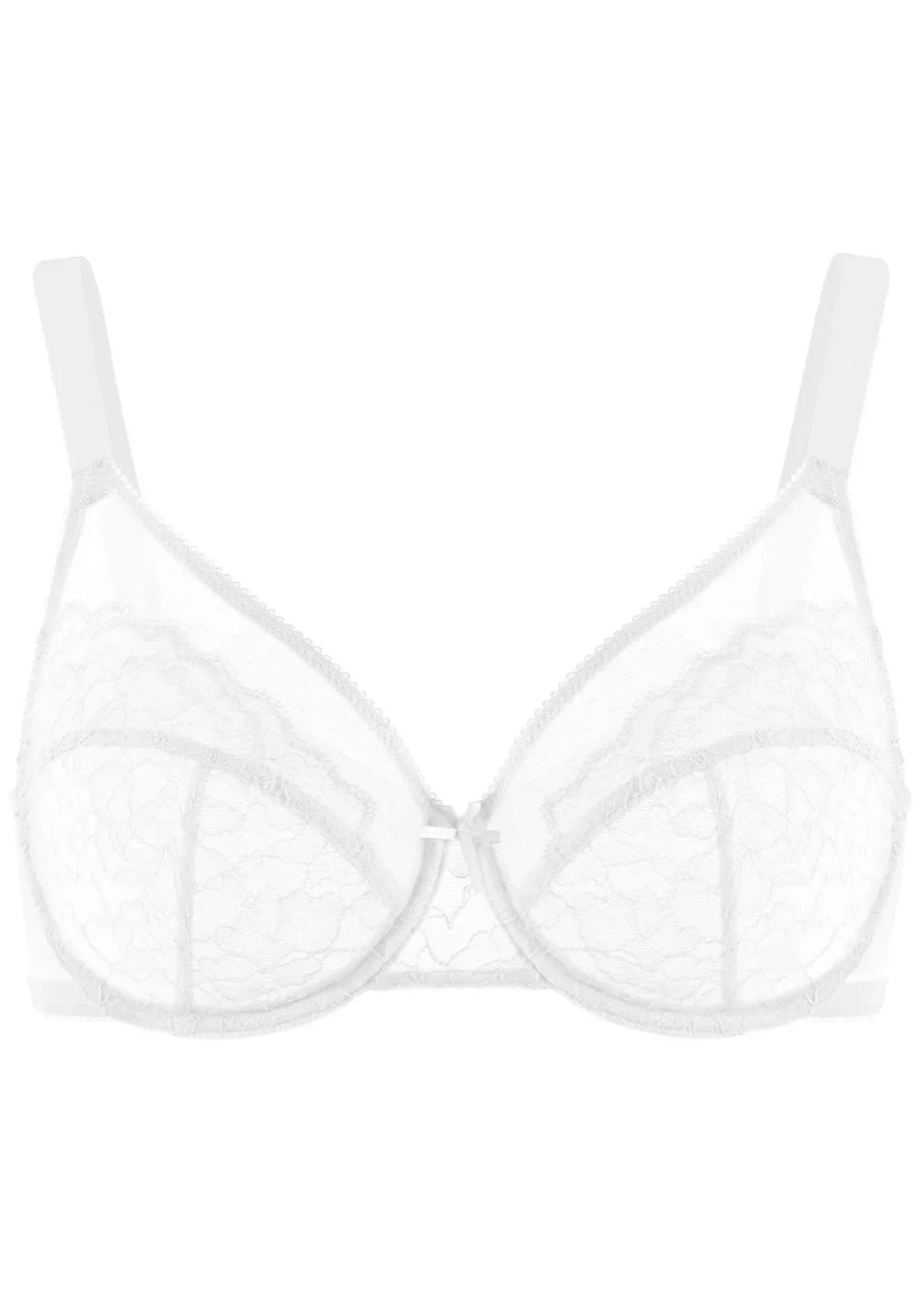 (Cardi B recommends)Enchante White Lace Underwire Bra - HSIA