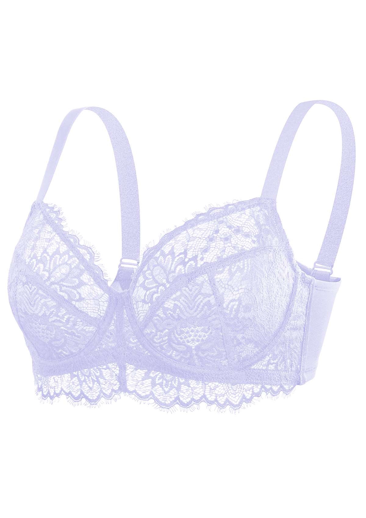 HSIA Purple Sunflower Underwire Lace Bra - HSIA