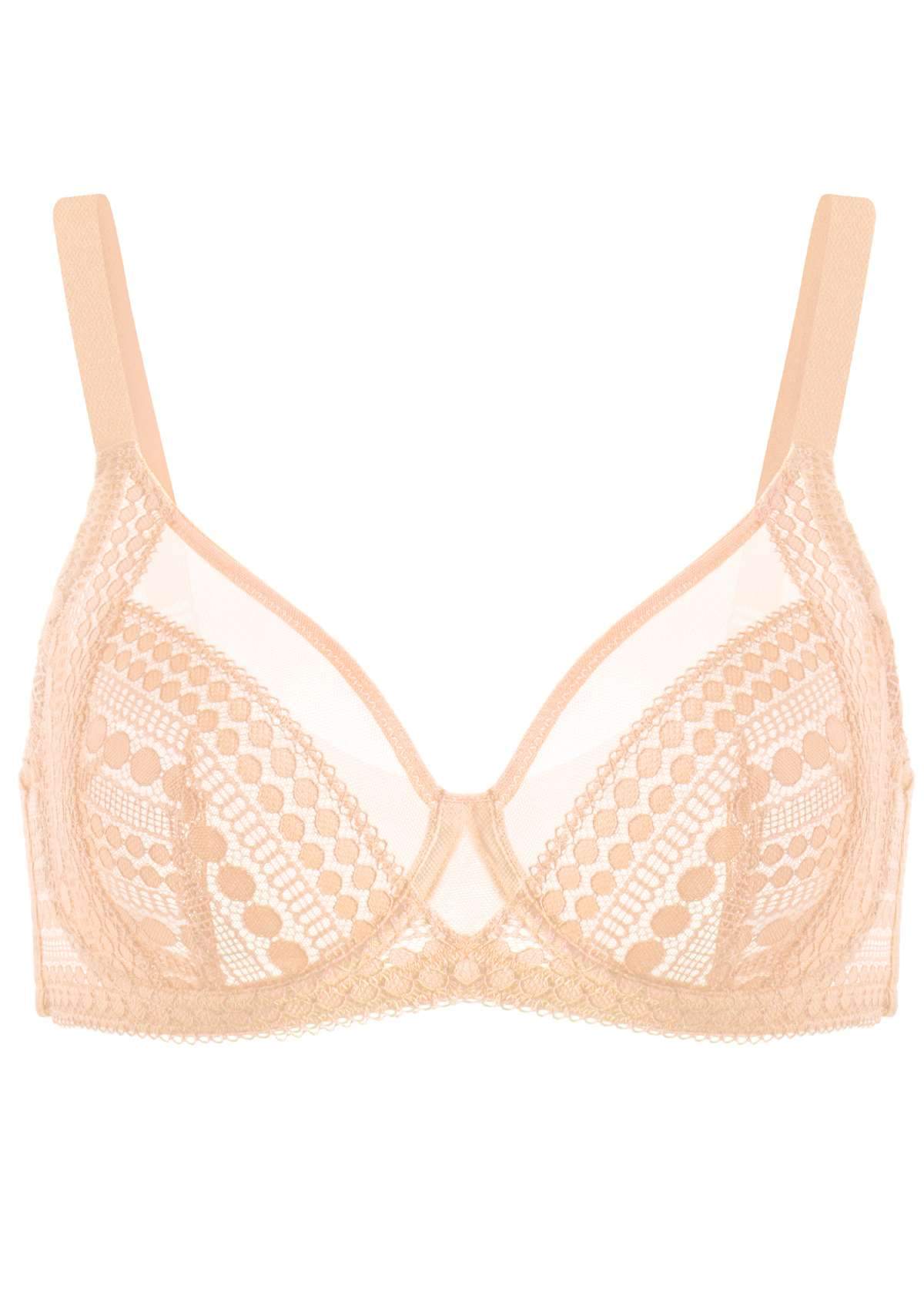 HSIA Polka Dot Sexy Rose Cloud Lace Bra - HSIA
