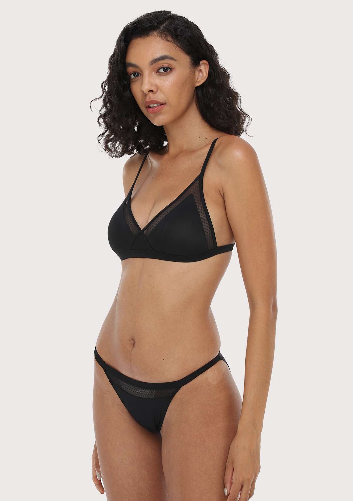 HSIA Polka Dots Triangle Wireless Bralette - HSIA