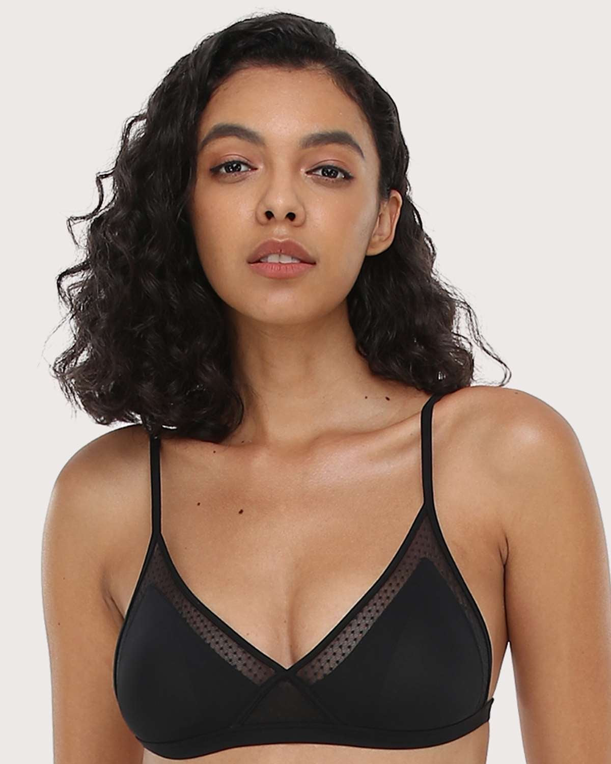 HSIA Polka Dots Triangle Wireless Bralette - HSIA