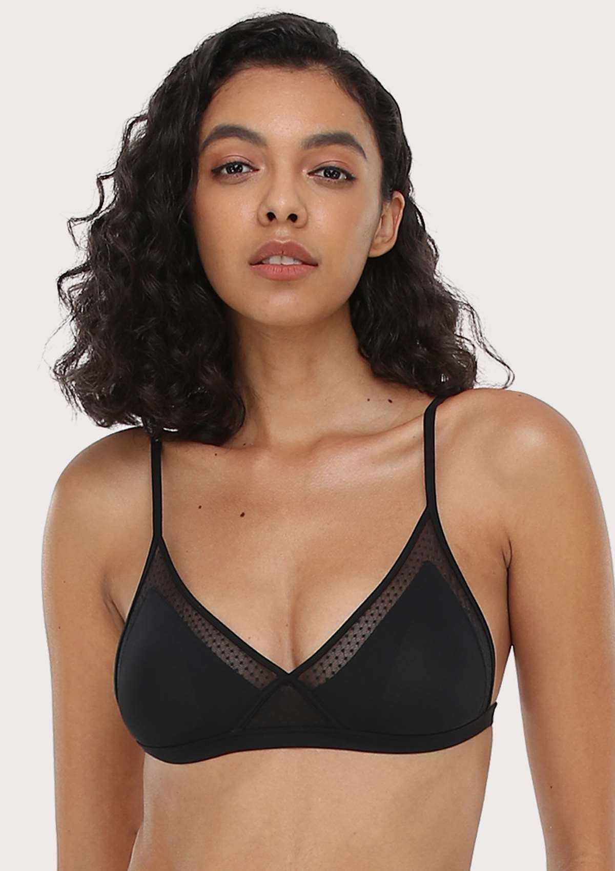 HSIA Polka Dots Triangle Wireless Bralette - HSIA