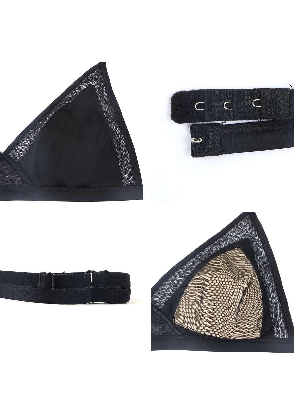 HSIA Polka Dots Triangle Wireless Bralette - HSIA