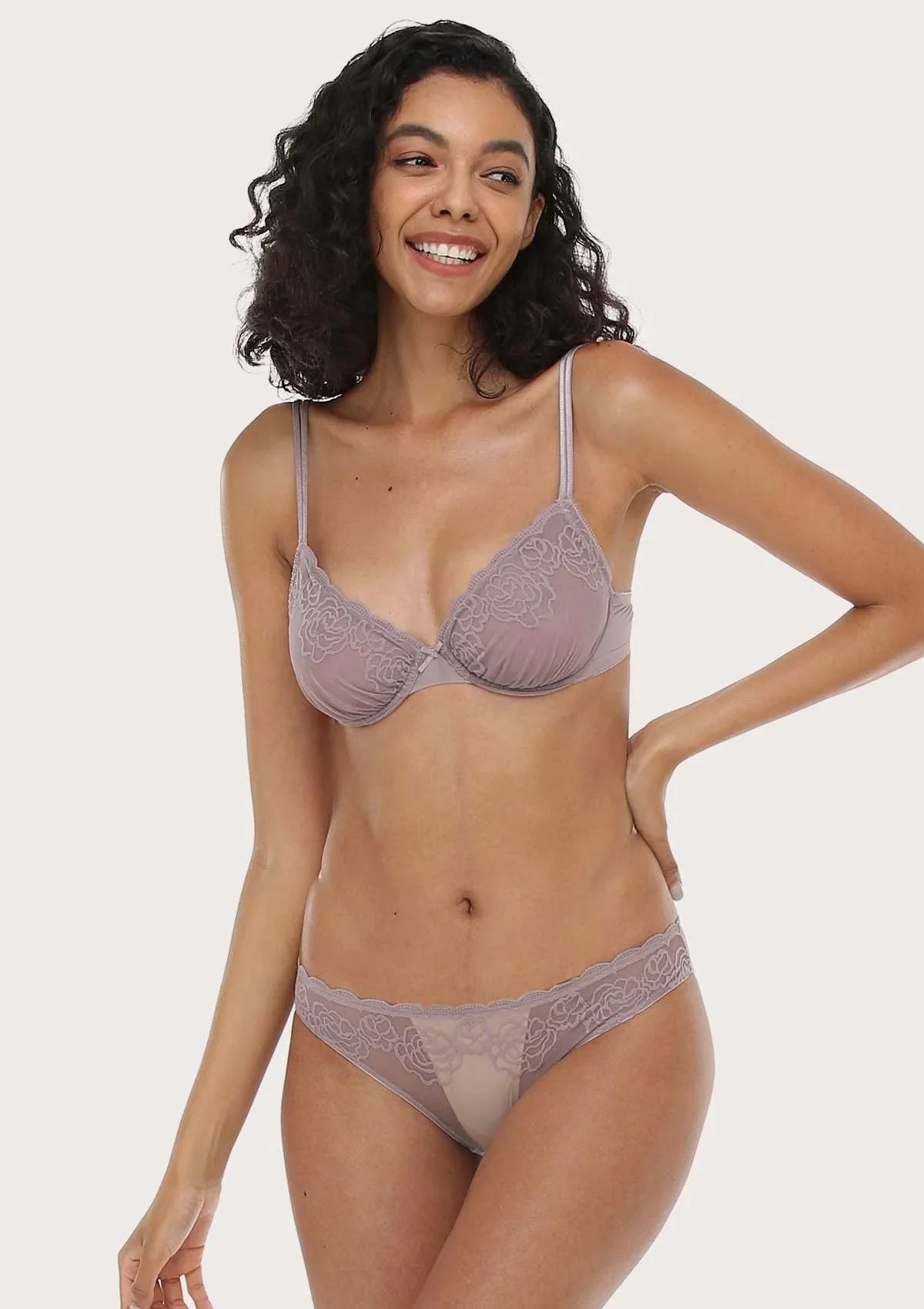 Rosa Bonica | Petite Lace Underwire Unlined Bra - HSIA