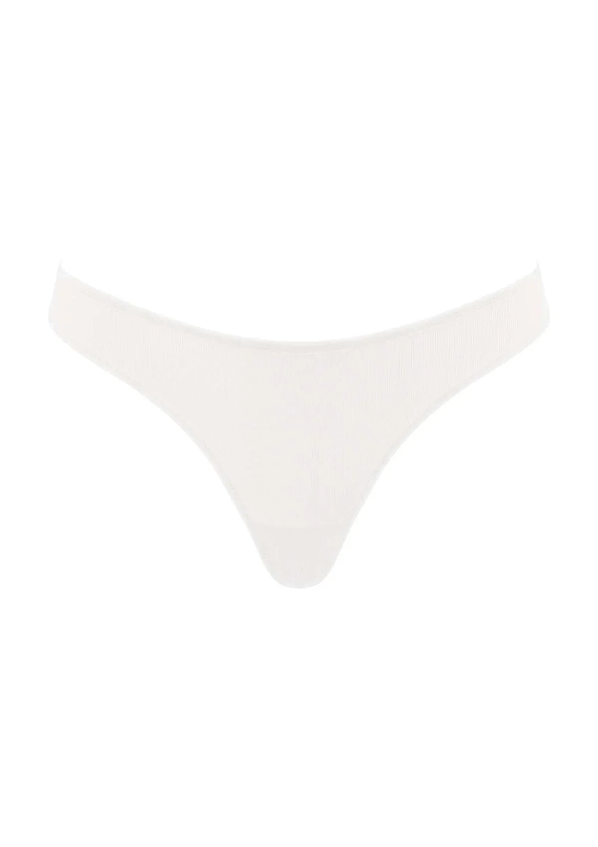 HSIA Ribbed Knit Cotton Thong Underwear 3 Pack - HSIA