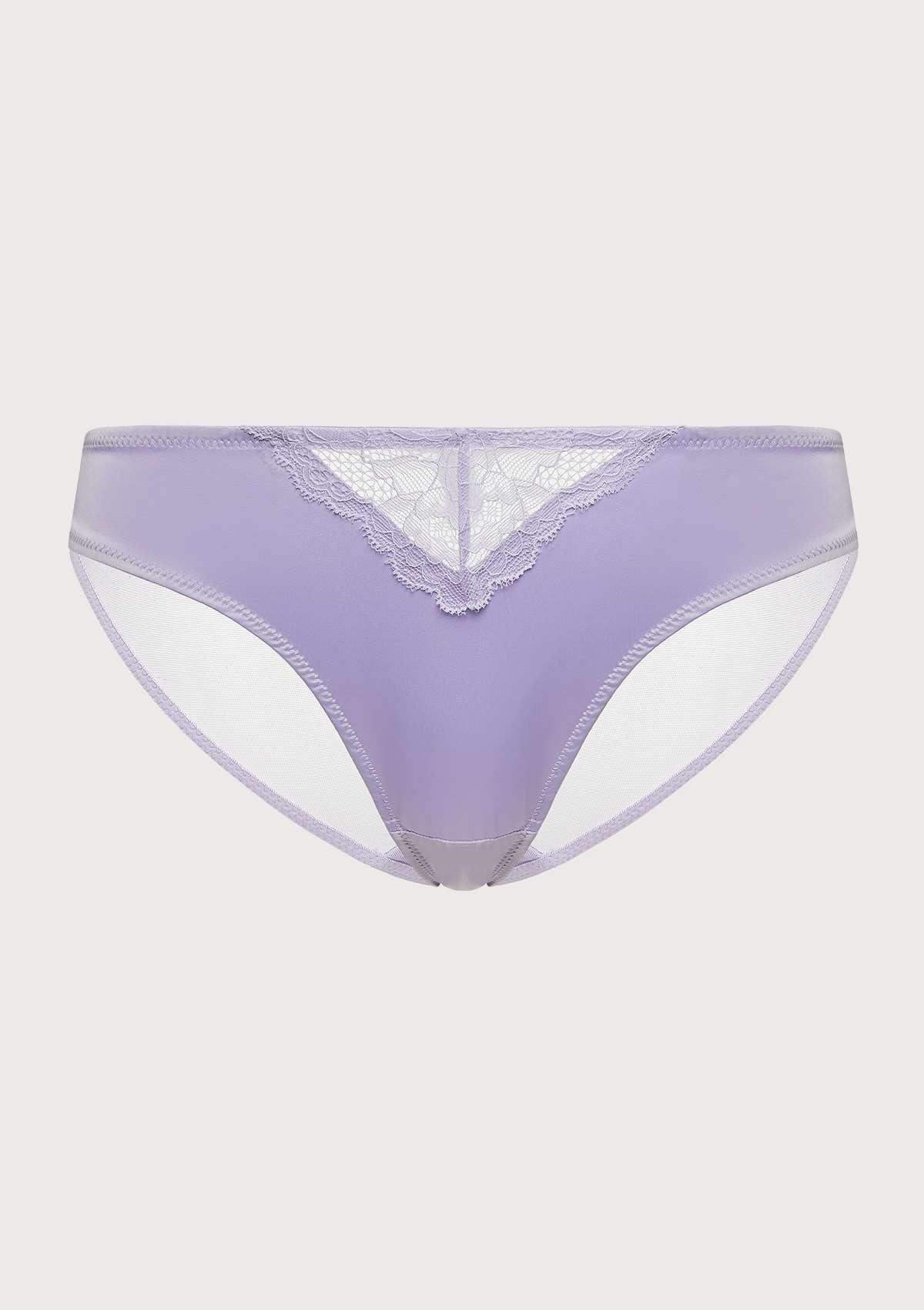 Foxy Satin Floral Lace Bikini Underwear - HSIA