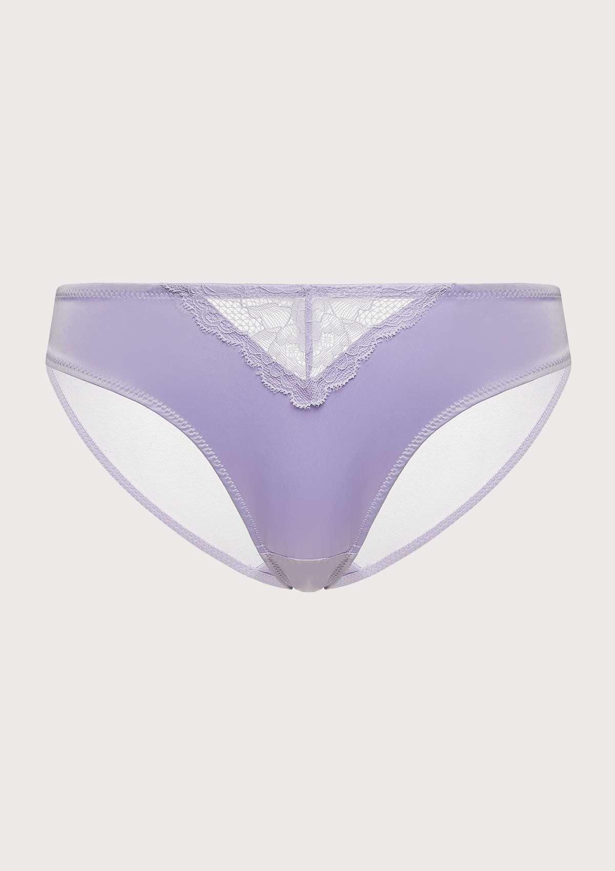 Foxy Satin Floral Lace Bikini Underwear - HSIA
