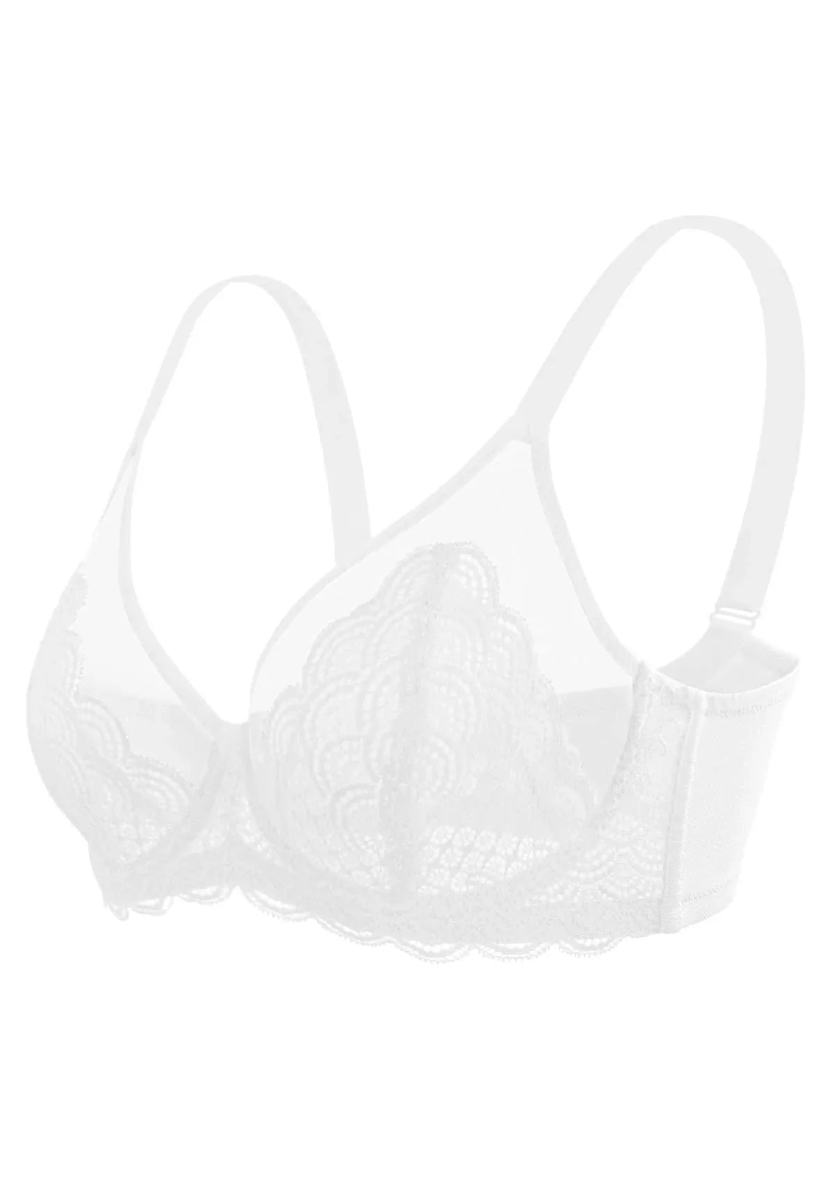 (Cardi B recommends)Mermaid Scales Lace Underwire Bra - HSIA