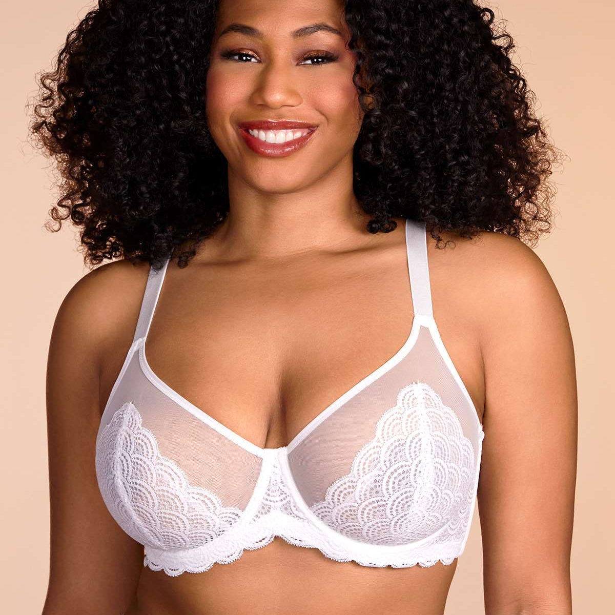 (Cardi B recommends)Mermaid Scales Lace Underwire Bra - HSIA