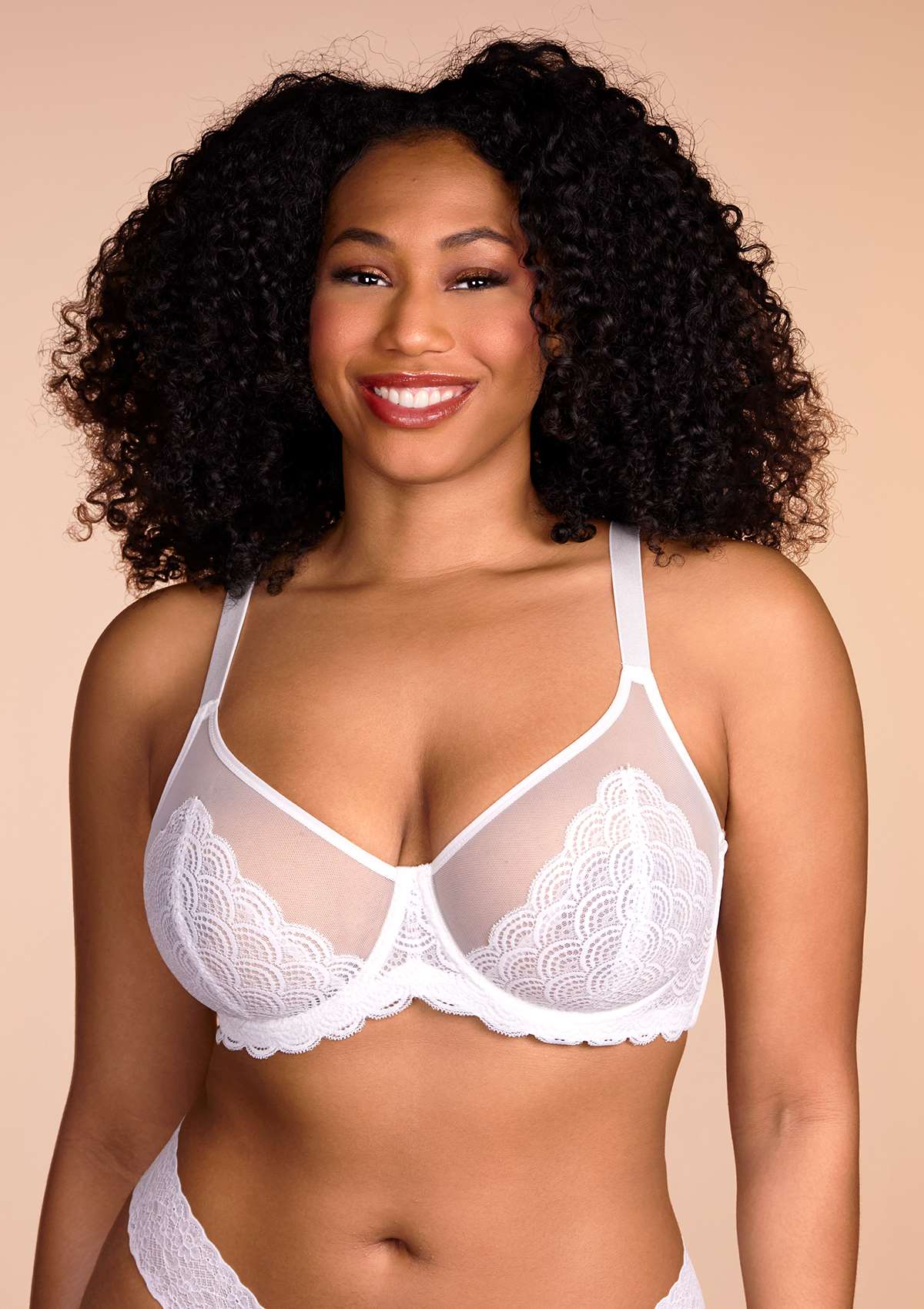 (Cardi B recommends)Mermaid Scales Lace Underwire Bra - HSIA