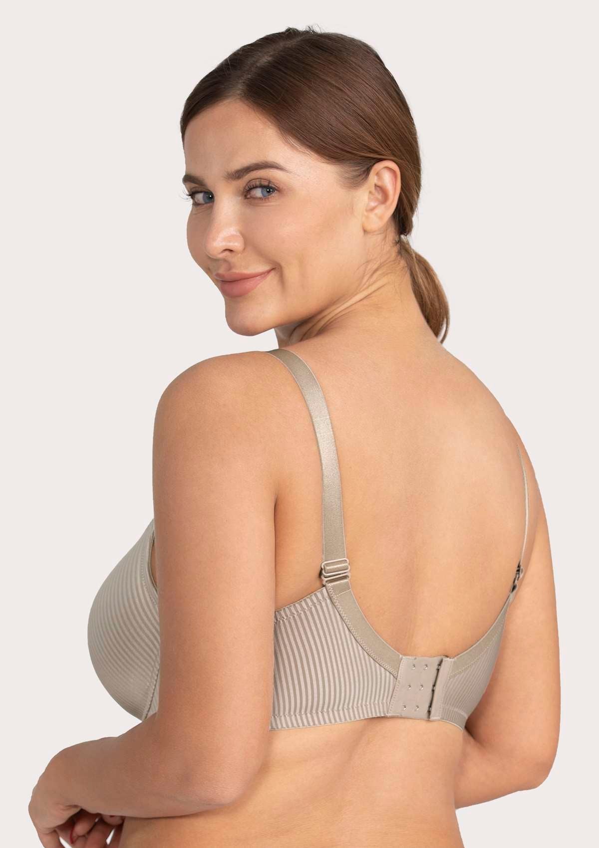 Josephine Striped Smooth Lightly Padded Bra - HSIA