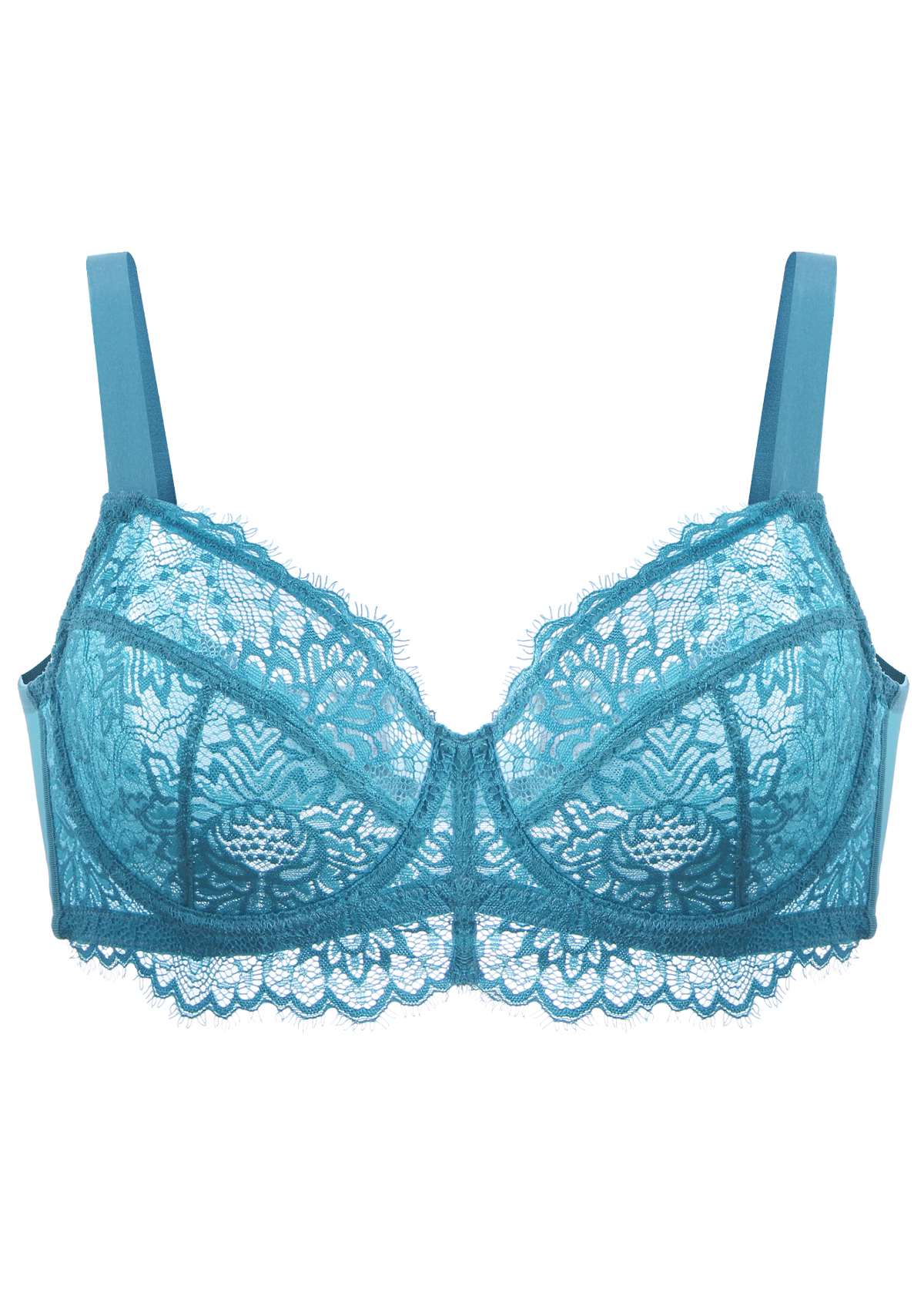HSIA Sunflower Underwire Horizon Blue Lace Bra Set - HSIA