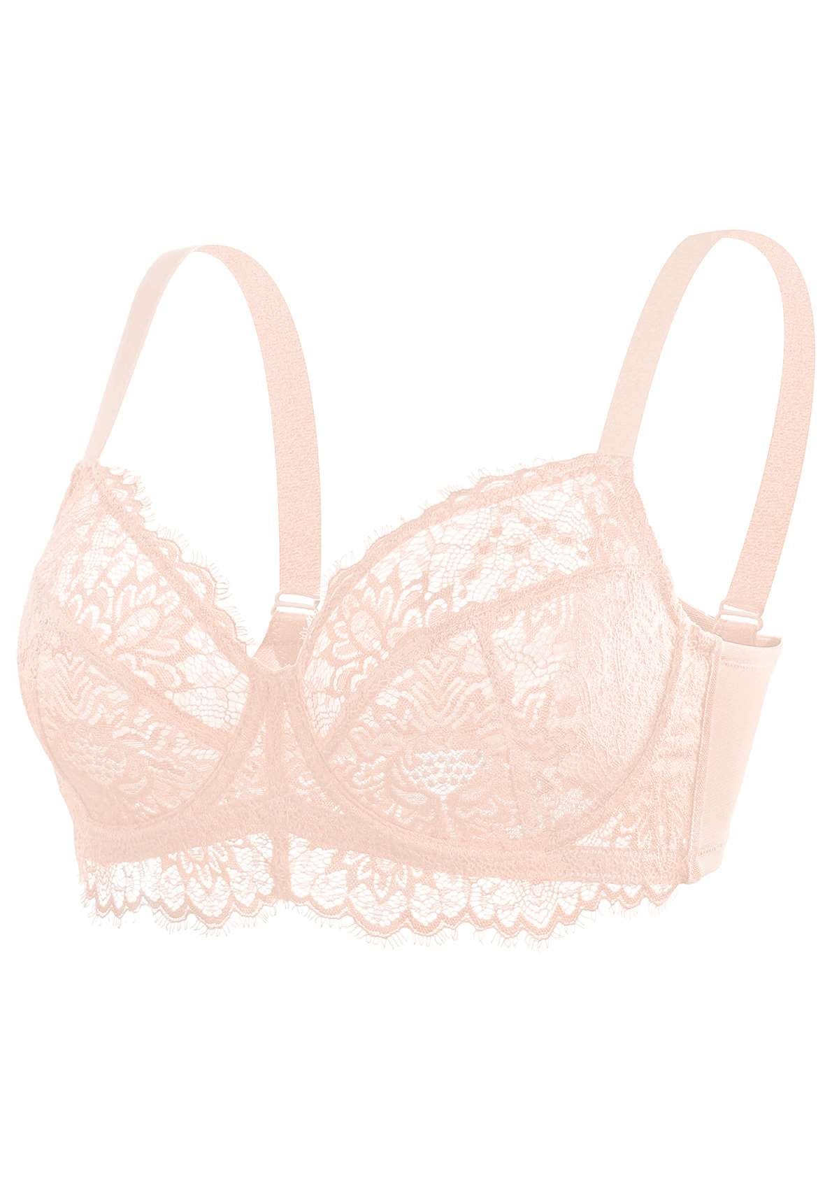 HSIA Sunflower Underwire Pink Lace Bra Set - HSIA