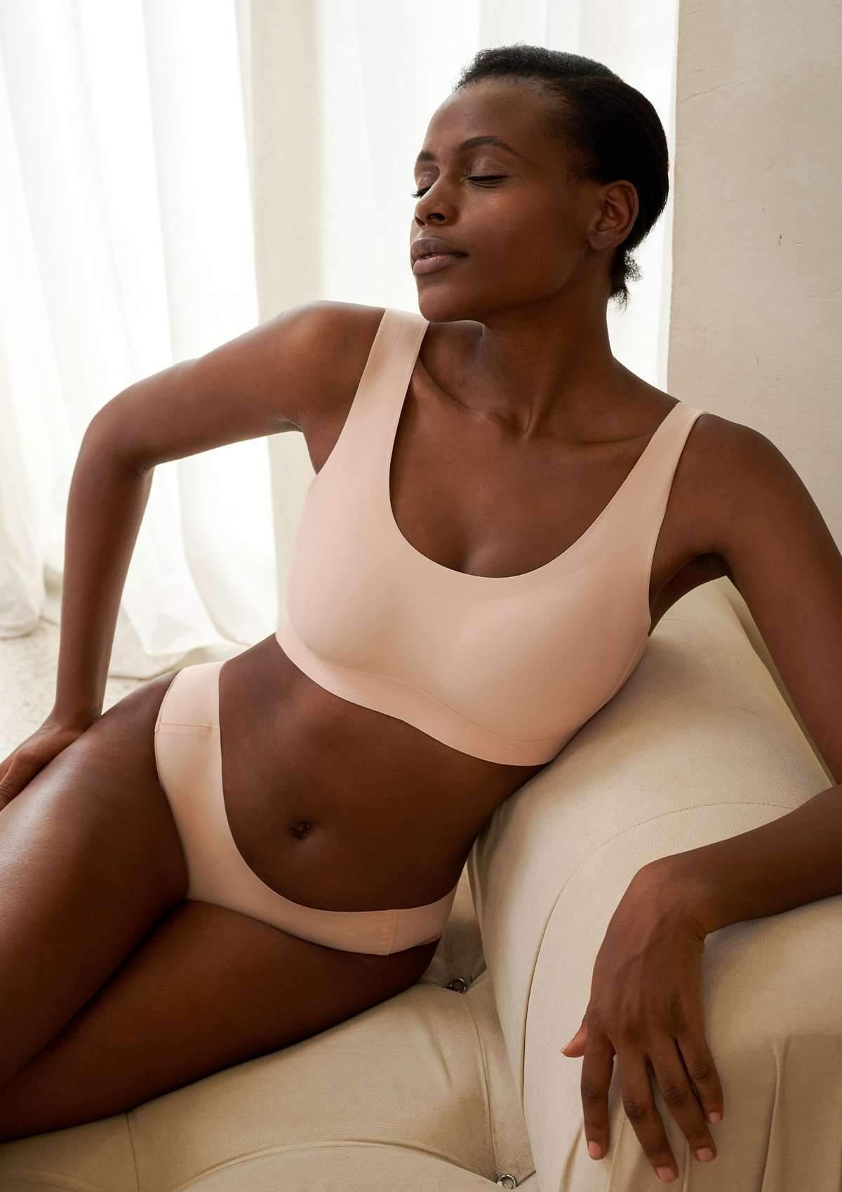 HSIA Wide Strap Padded Cooling Wireless Bra - HSIA
