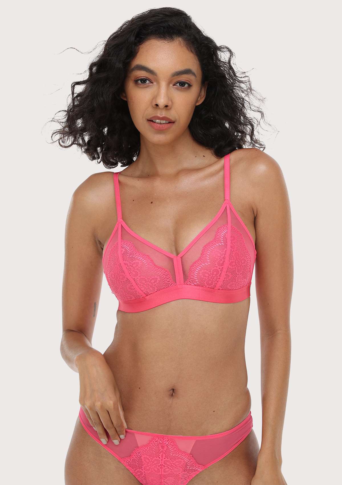 HSIA Wireless Lace Triangle Bra - HSIA