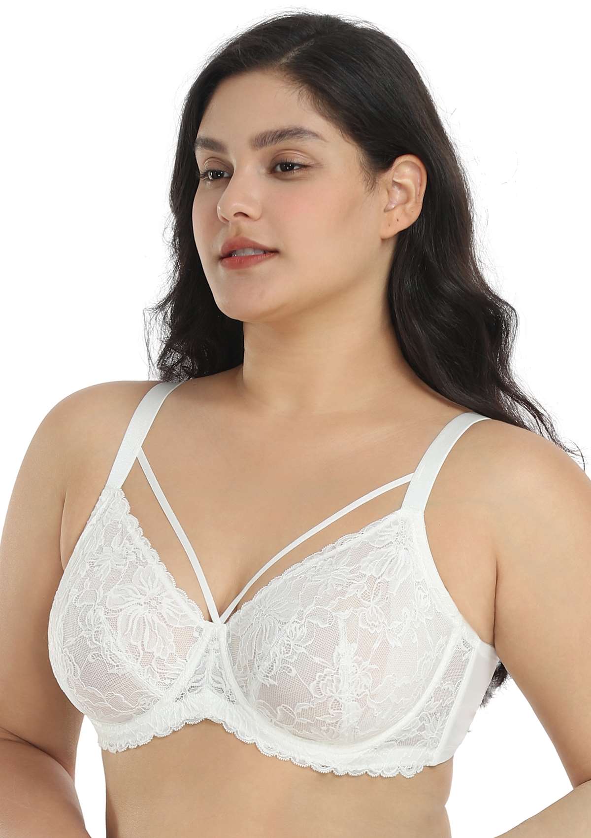 Pretty In Petals Strappy Lace Unlined Bra - HSIA
