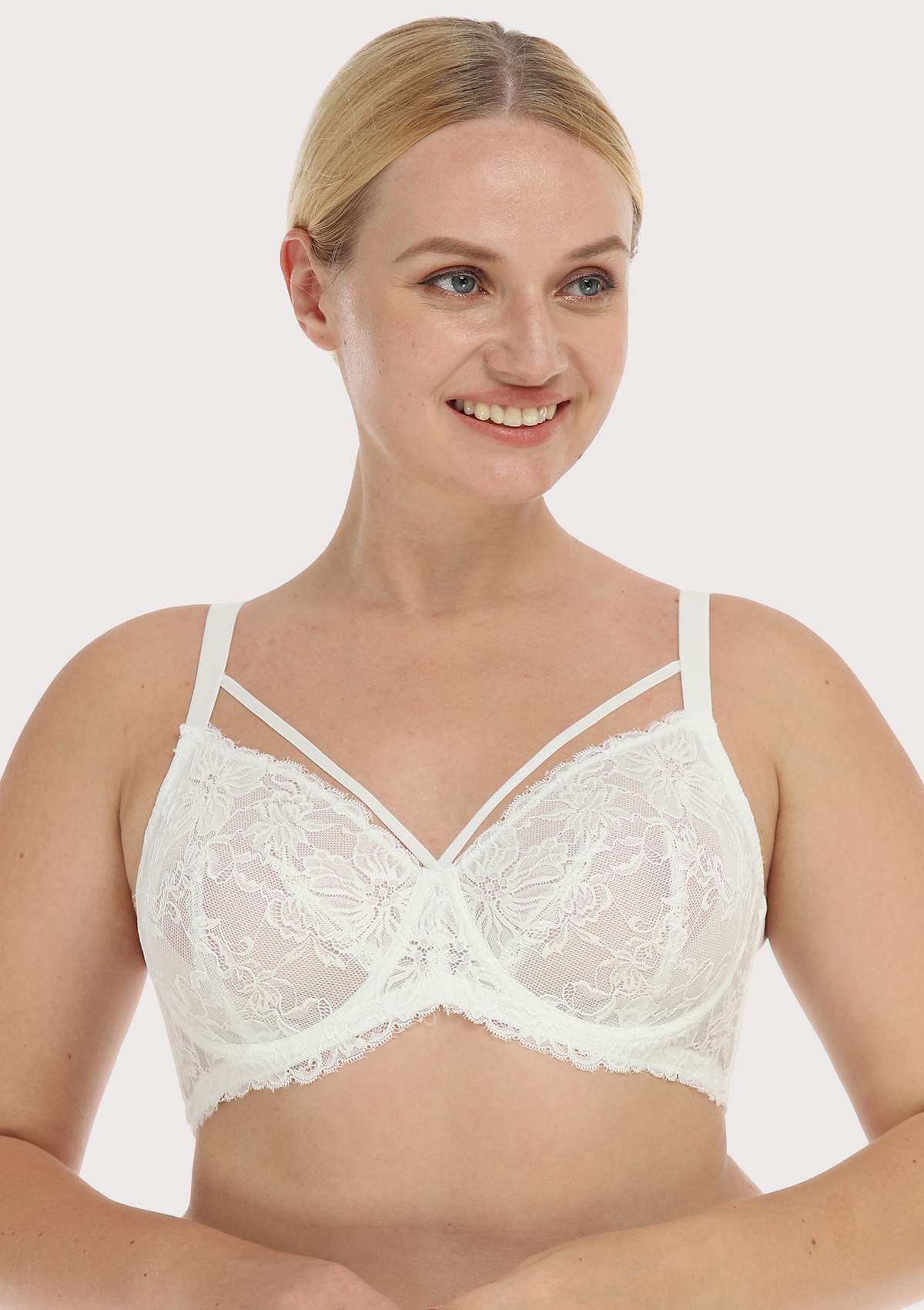 Pretty In Petals Strappy Lace Unlined Bra - HSIA