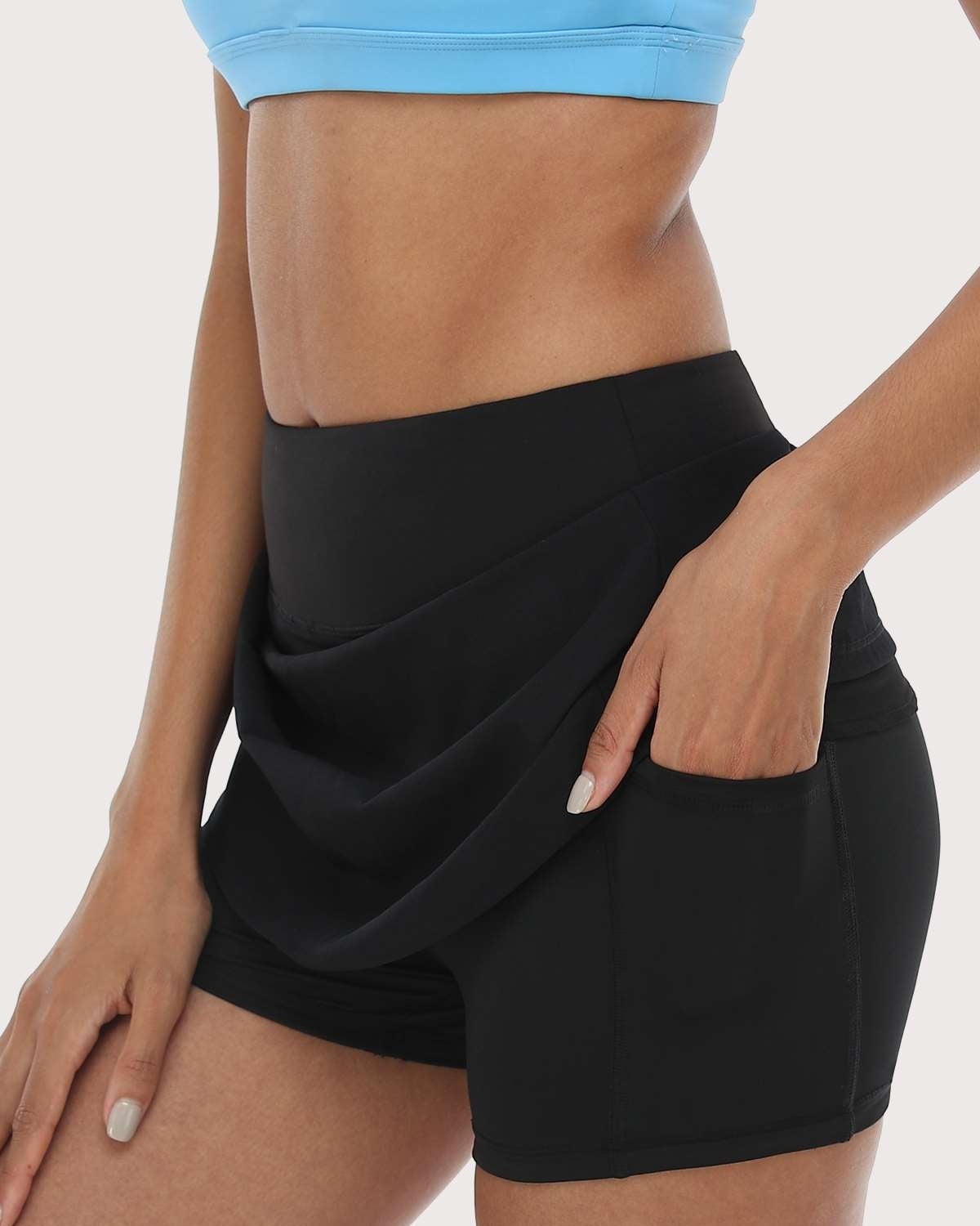 LEAPX Agile High Waisted Tennis Sports Skirt - HSIA