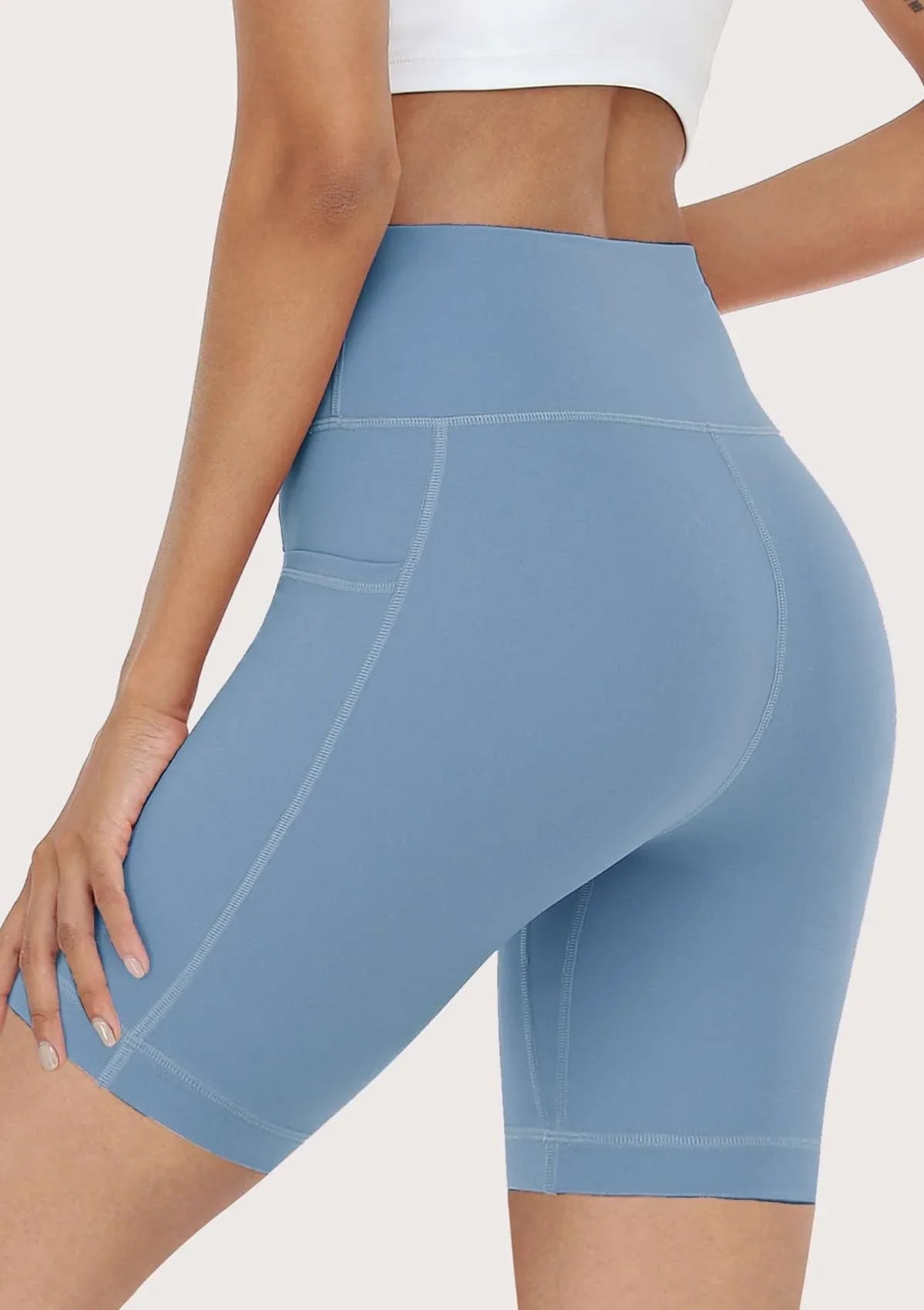 LEAPX Fluent High-Waist Sports Bike Shorts - HSIA