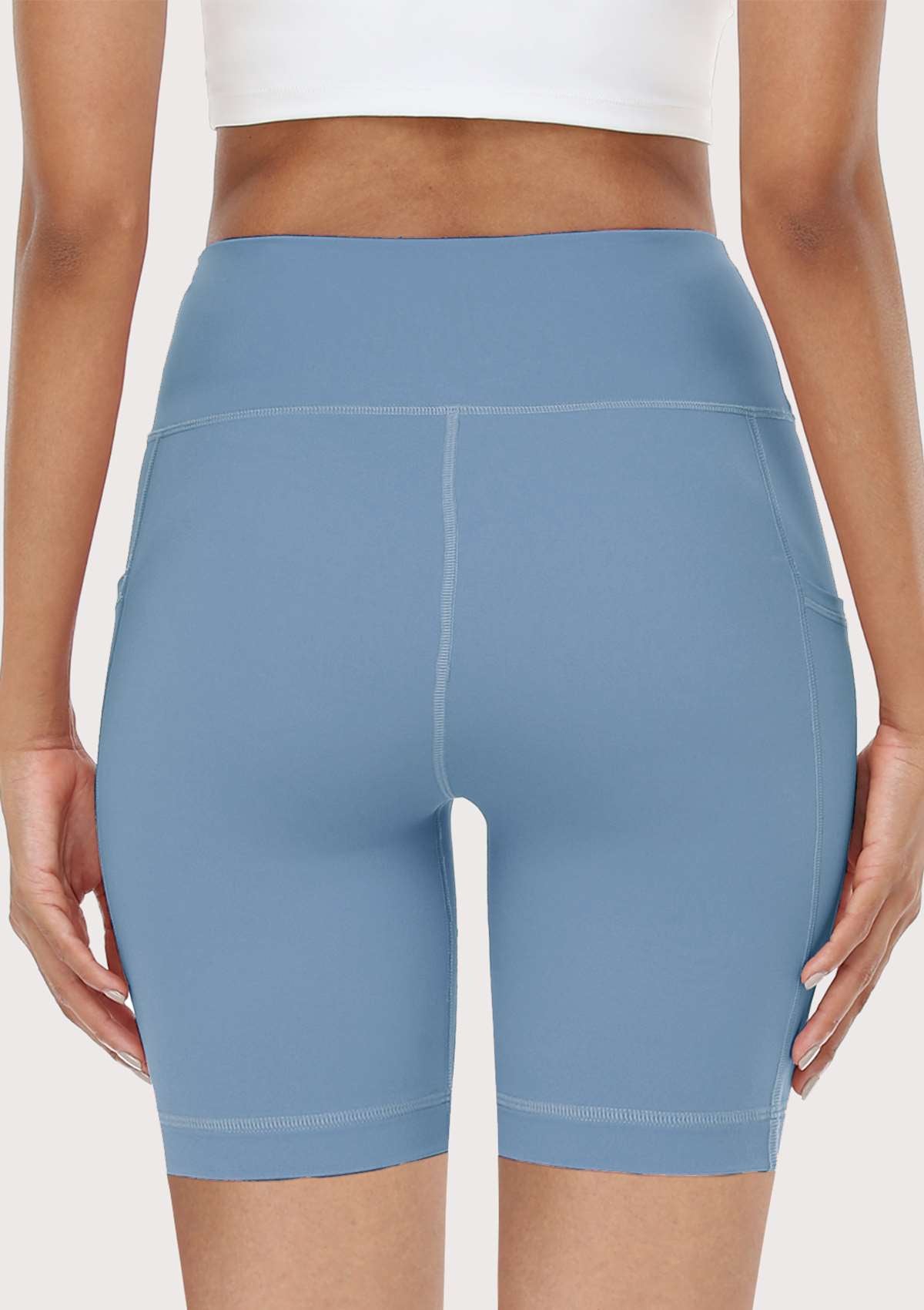 LEAPX Fluent High-Waist Sports Bike Shorts - HSIA