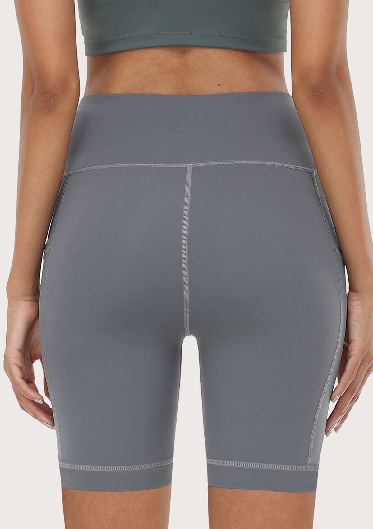 LEAPX Fluent High-Waist Sports Bike Shorts - HSIA