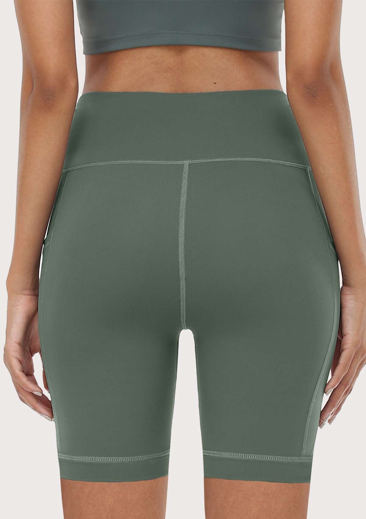 LEAPX Fluent High-Waist Sports Bike Shorts - HSIA