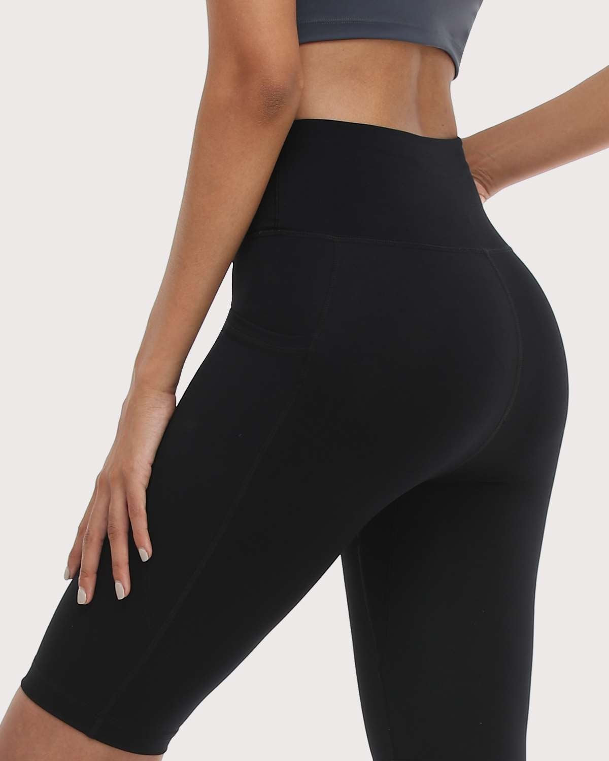 LEAPX Fluent High-Waist Sports Bike Shorts - HSIA