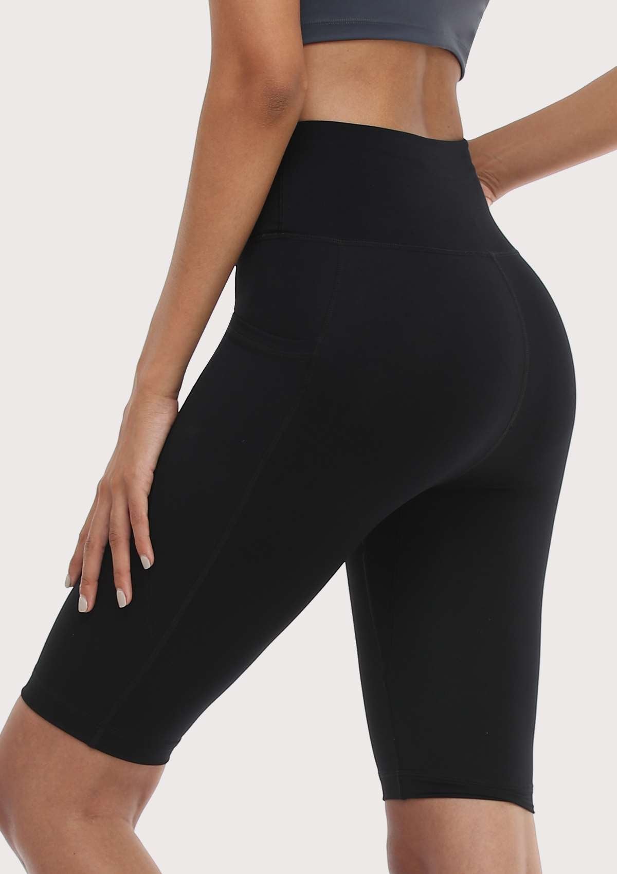 LEAPX Fluent High-Waist Sports Bike Shorts - HSIA