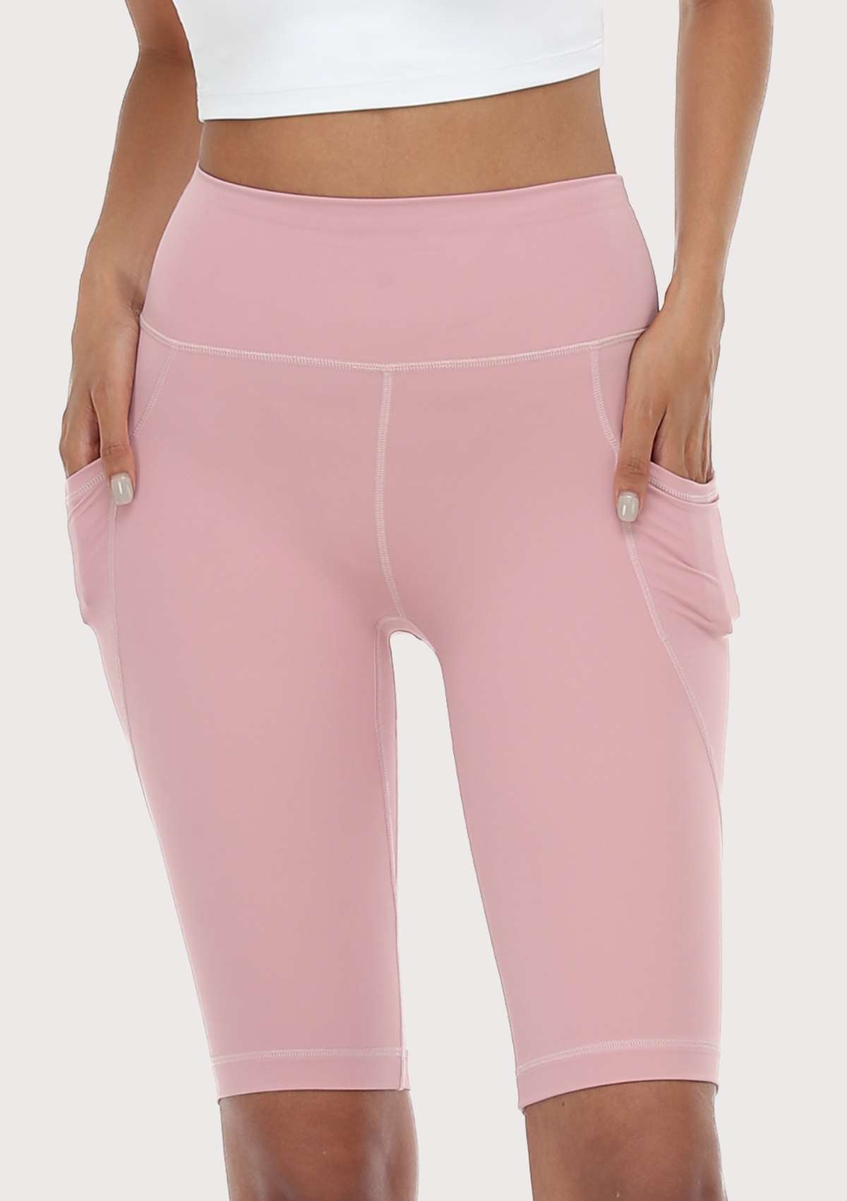 LEAPX Fluent High-Waist Sports Bike Shorts - HSIA