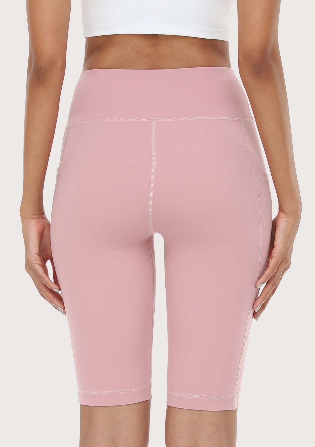 LEAPX Fluent High-Waist Sports Bike Shorts - HSIA