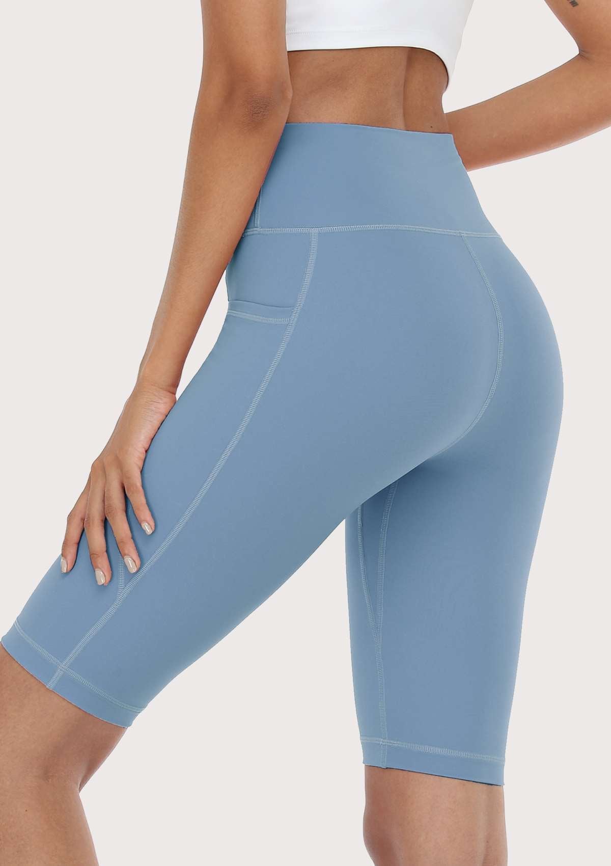 LEAPX Fluent High-Waist Sports Bike Shorts - HSIA