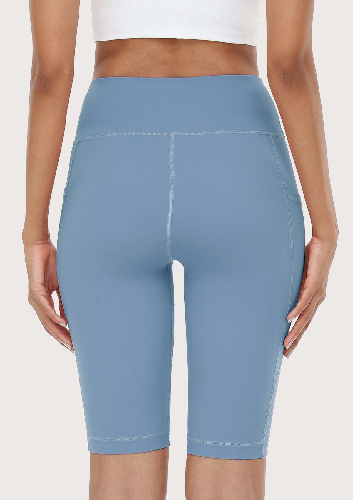 LEAPX Fluent High-Waist Sports Bike Shorts - HSIA