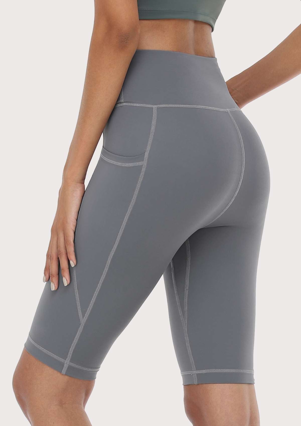 LEAPX Fluent High-Waist Sports Bike Shorts - HSIA