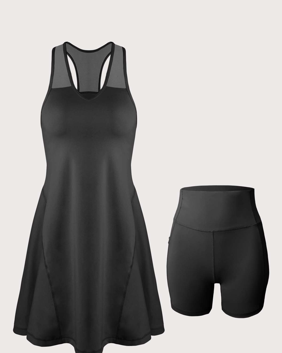On The Move Sports Dress With Shorts Set - HSIA