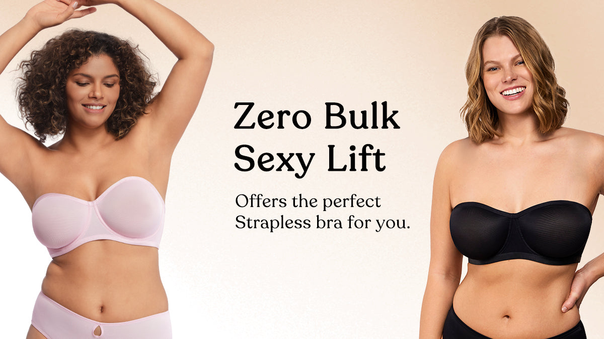 best strapless bra for heavy bust black unlined mesh bella