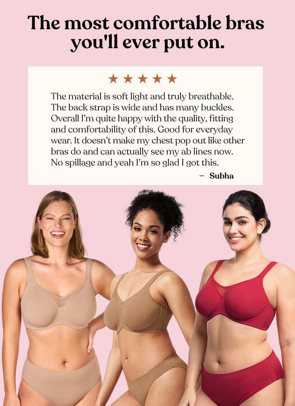 CoolComfort Smoothing Unlined Minimizer Underwire Bra - HSIA