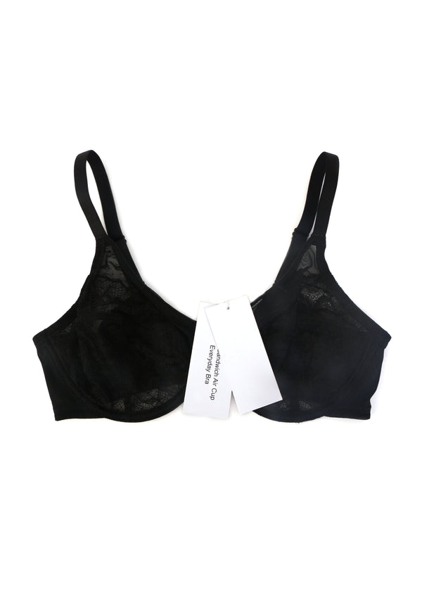 HSIA Sandwich Air Cup Lace Minimizer Everyday Bra