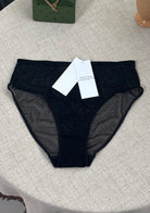 HSIA Enchante High-Rise Black Lace Brief Underwear - HSIA