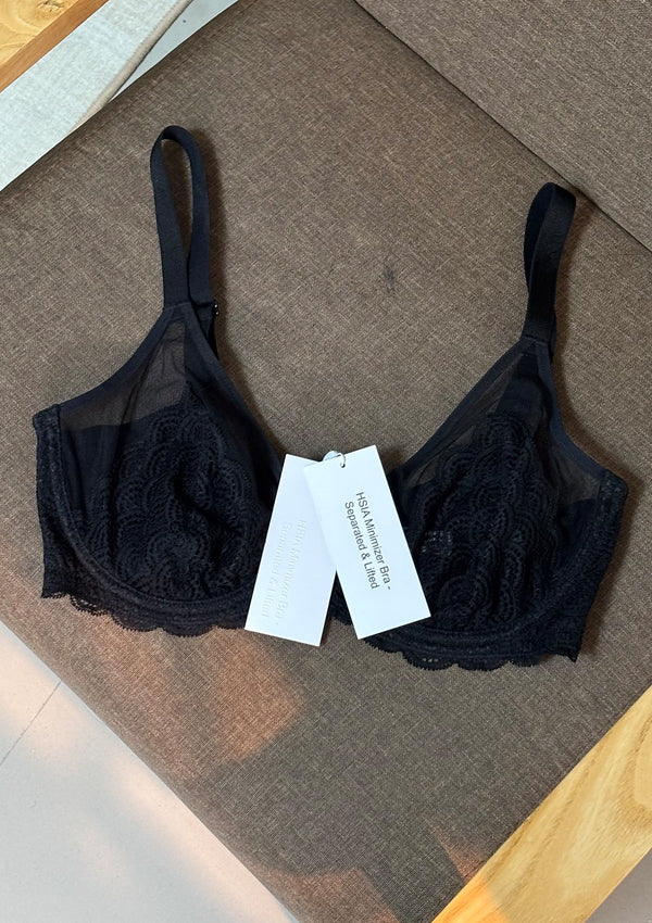 HSIA Minimizer Bra – Separated & Lifted Lace Underwire Bra
