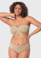Bella Sheer Mesh Unlined Underwire Strapless Balconette Bra - HSIA