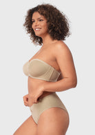 Bella Sheer Mesh Unlined Underwire Strapless Balconette Bra - HSIA