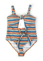 HSIA CoolComfort Multiway Multi-colored Striped One-piece Swimsuit - HSIA