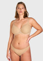 AirMesh Full Coverage Smooth Mesh Lightly Padded Lined Underwire T-Shirt Bra - HSIA