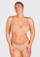AirMesh Lace Detail Mesh Lightly Padded Full Coverage Underwire T-Shirt Bra - HSIA