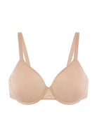 Sandwich Air cup Lace Detail Mesh Lightly Padded Full Coverage Underwire T-Shirt Bra - HSIA