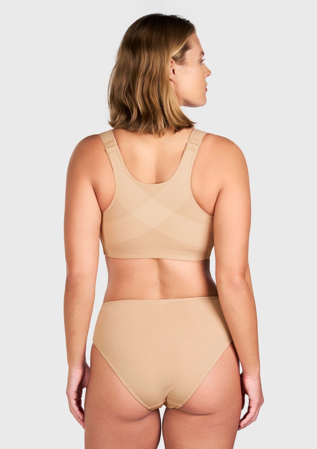 AlignFit Front Closure Posture Corrector Wireless Minimizer Full Coverage Bra - HSIA