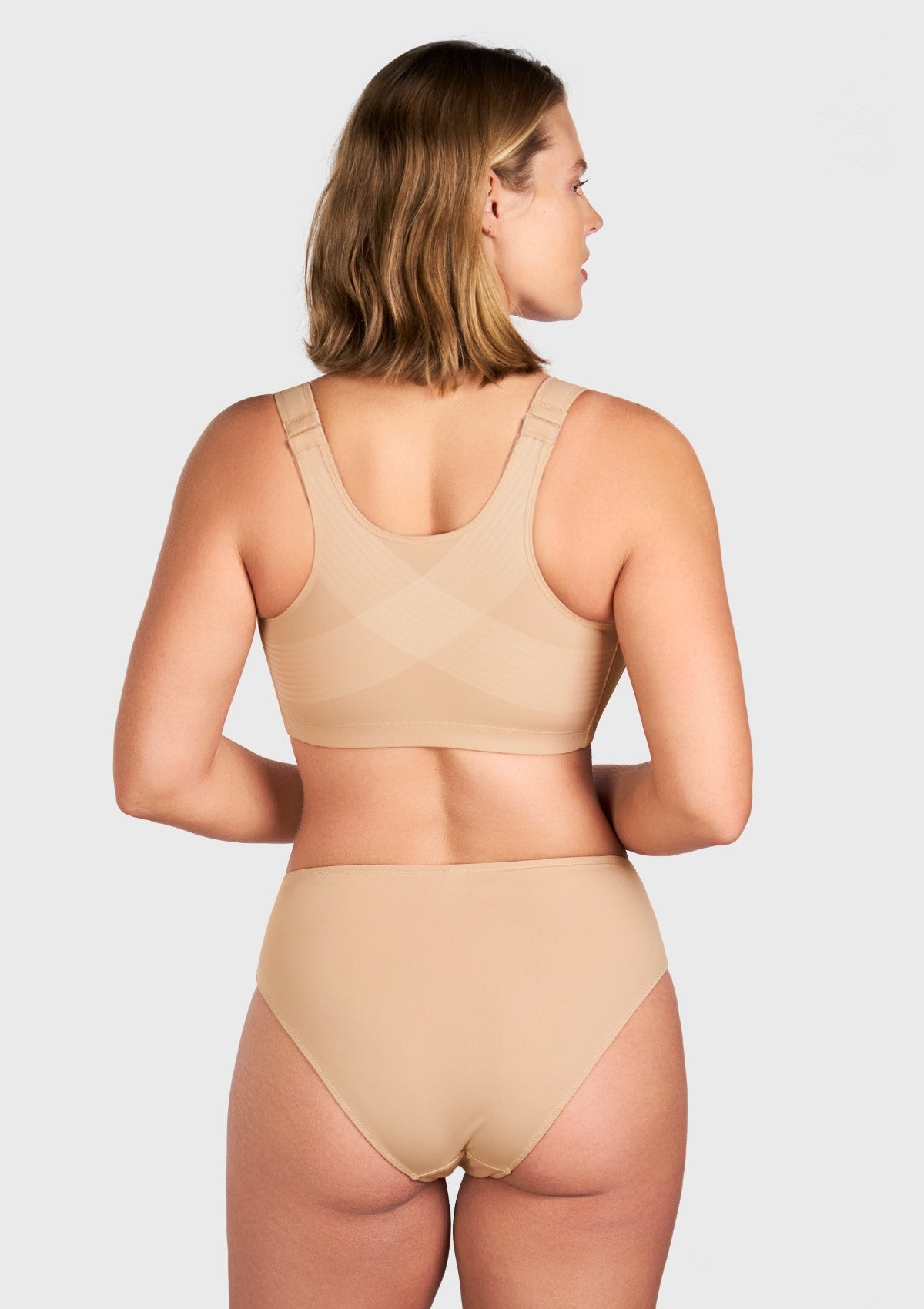 AlignFit Front Closure Posture Corrector Wireless Minimizer Full Coverage Bra - HSIA