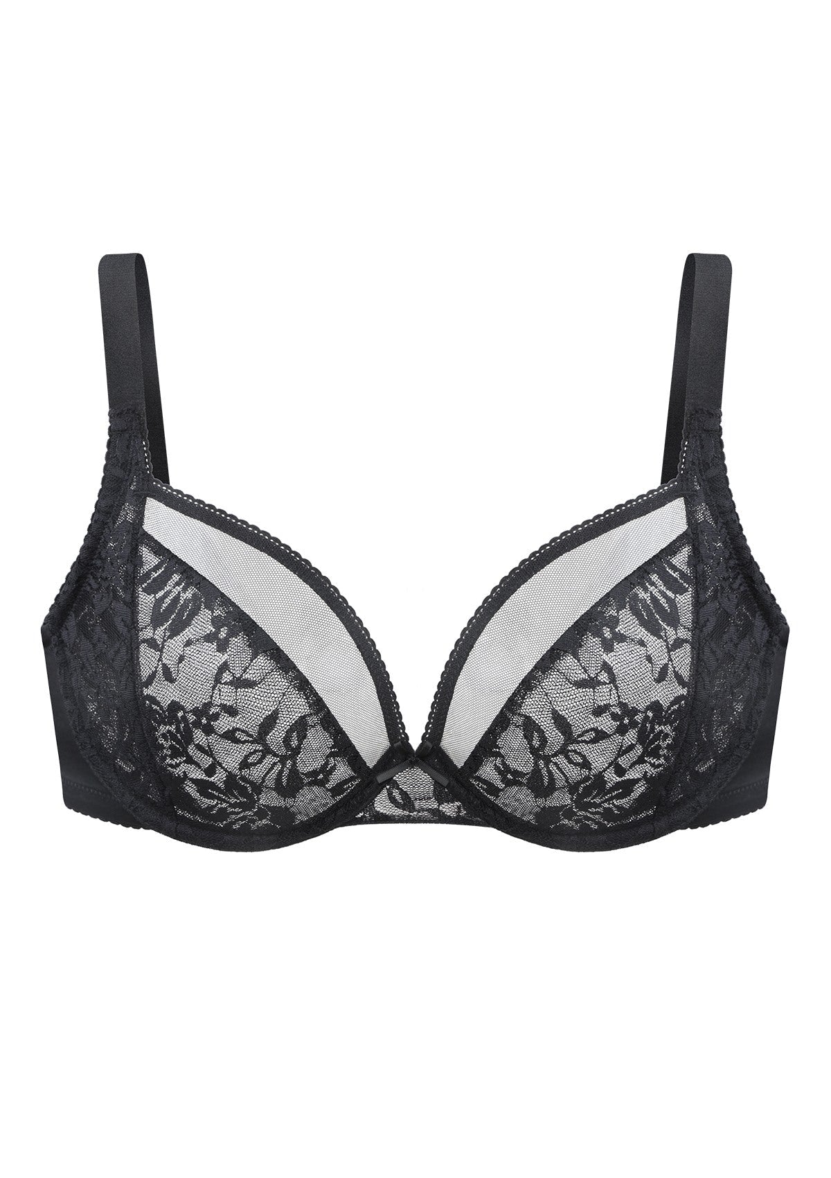 Azalea Black Lace Unlined Underwire Bra Set - HSIA